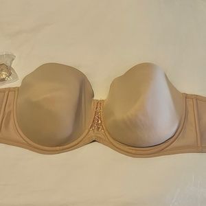 Nude Vanity Fair strapless bra 42DD